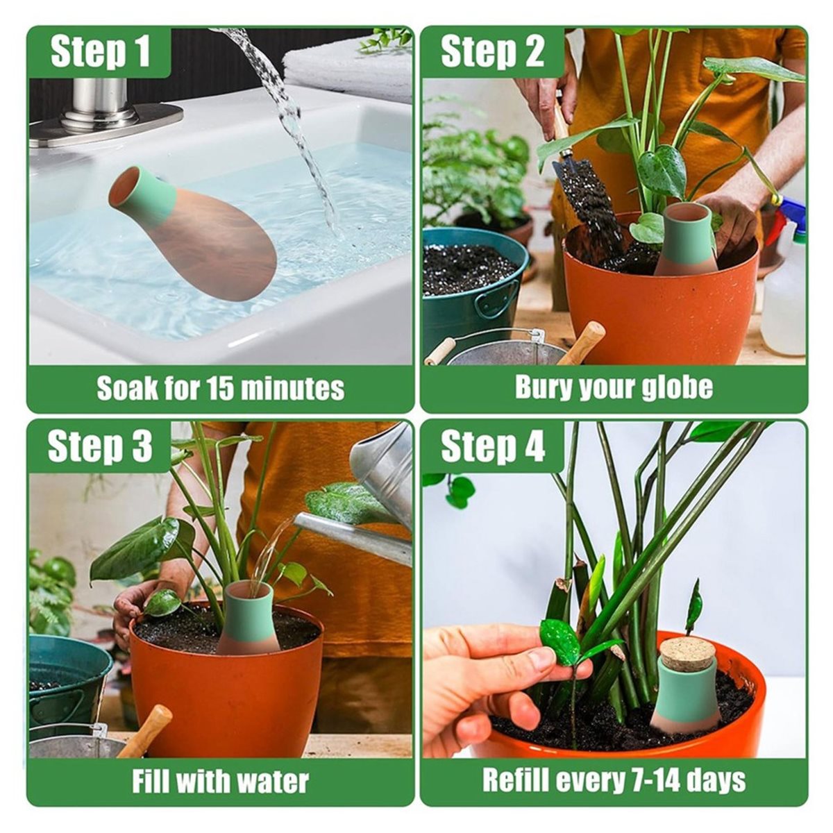 Self Watering Planter - A20I 4 Peças Espigões de Rega