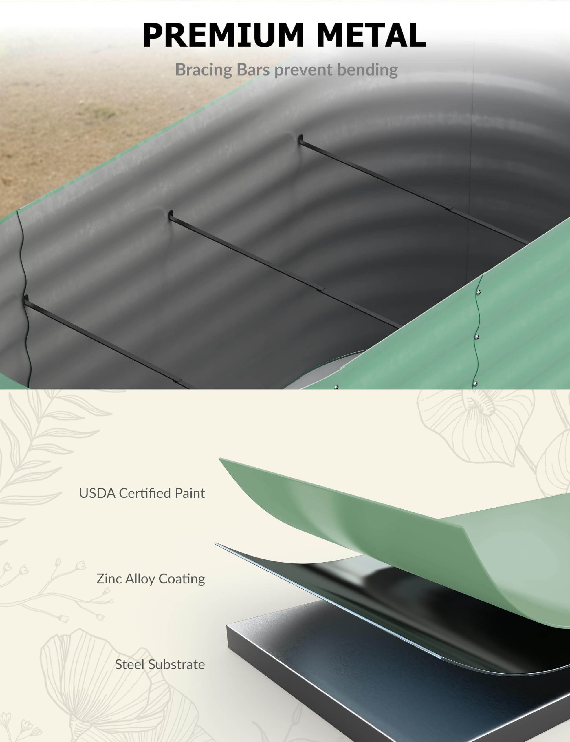Canteiro Elevado Galvanizado 8 - Raised Garden Bed avaliação e preço