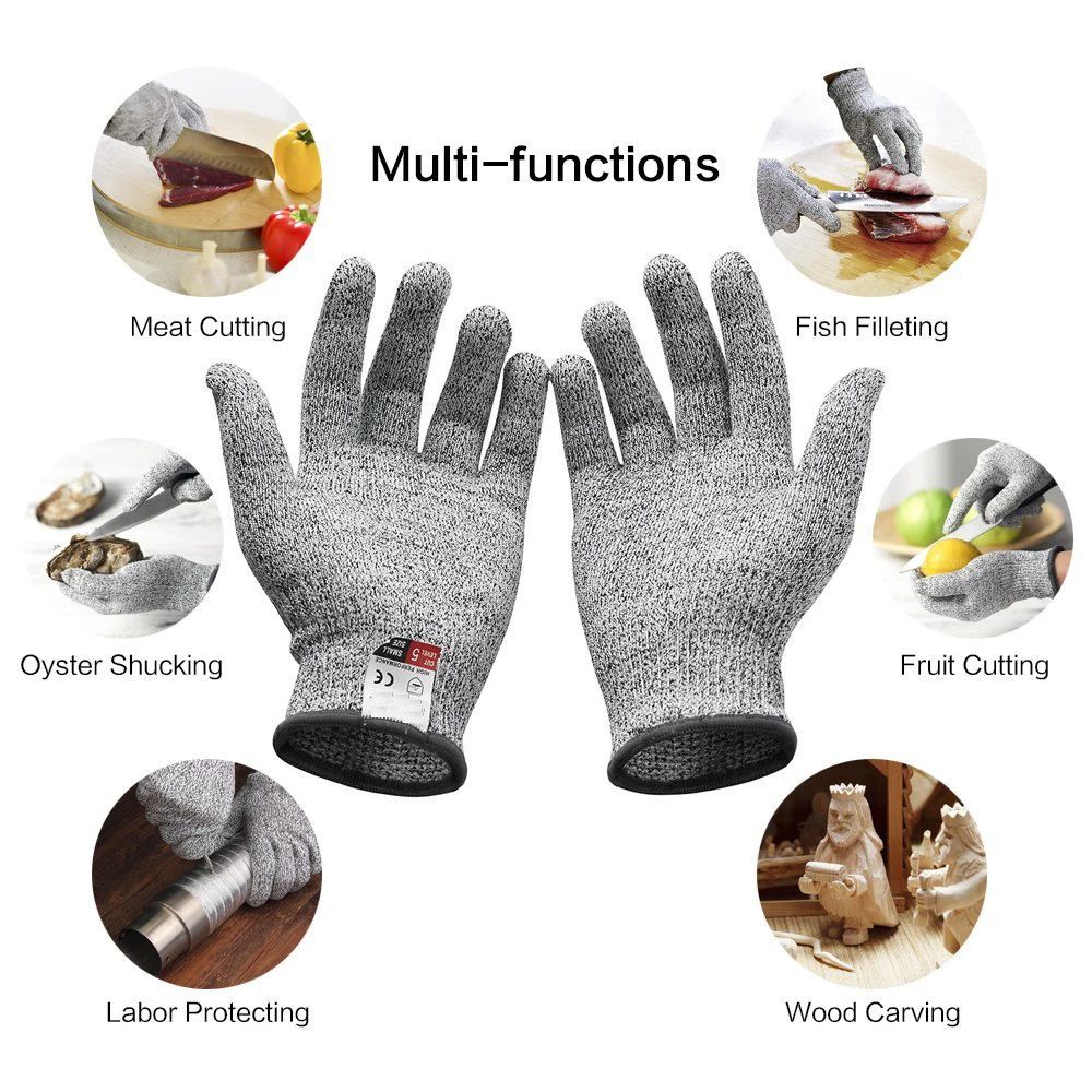 Luvas de Corte HPPE Nível 5, L - Garden Gloves avaliação e preço